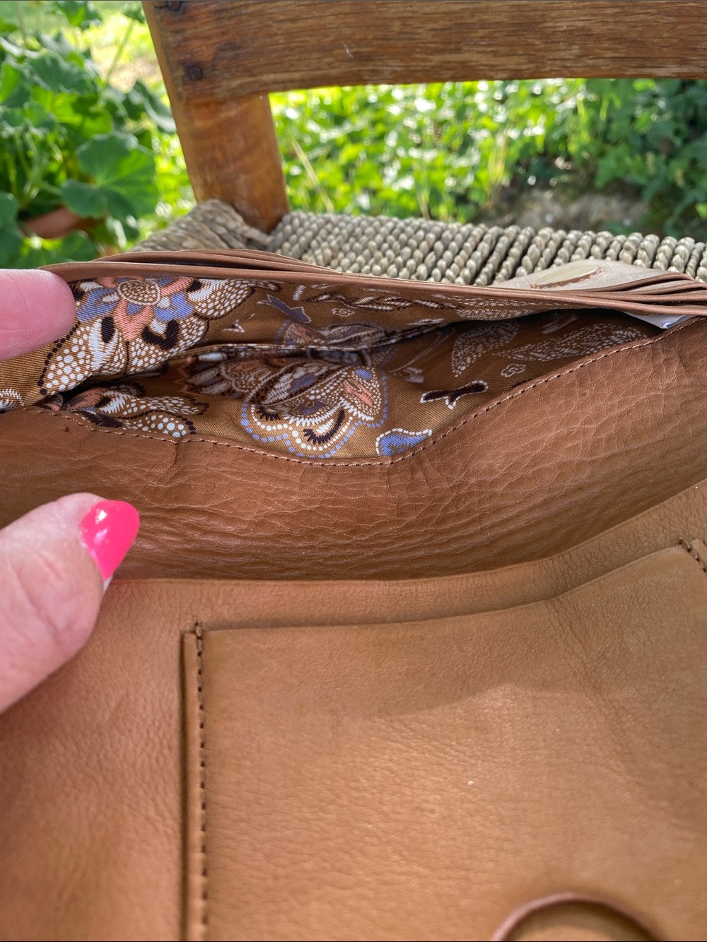 HOBO Leather Wristlet Wallet in Saddle/Tan - Picture 5 of 10